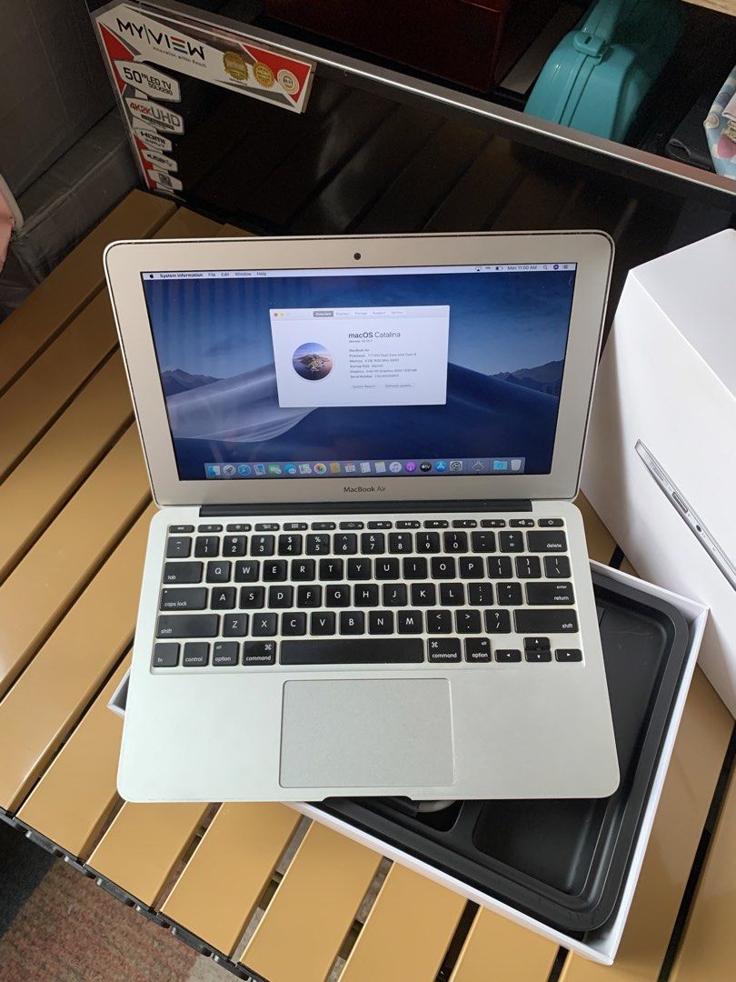 MacBook Air Model A1465 (Category: Laptops & Notebooks) located in Quezon City. Submitted by laine_191704 (Listing ID 1467383610, Image 3). Description: MacBook Air Model A1465 Processor 1.7ghz core i5 Storage 128gb ssd Ram 4gb memory Graphics intel HD 4000 1536mb macOS Catalina version 10.15 11 inches display Inclusion package It’s comes with box unit and charger Dm for more details thank you .