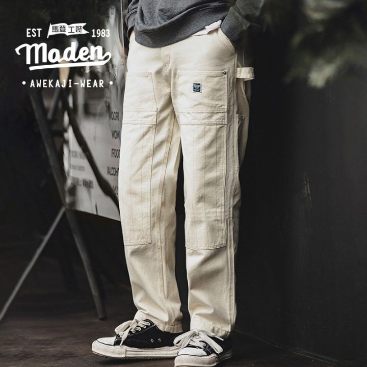 Maden Awekaji Double Knee Carpenter Pants (Category: Jeans) located in Pasig City. Submitted by hustlexcurate (Listing ID 1467424588, Image 1). Description: Maden Awekaji Double Knee Carpenter Pants Size 34 on tag fits 36 Dimensions; Waist: 36 inches Lenght: 41 inches Leg Opening: 8 inches.