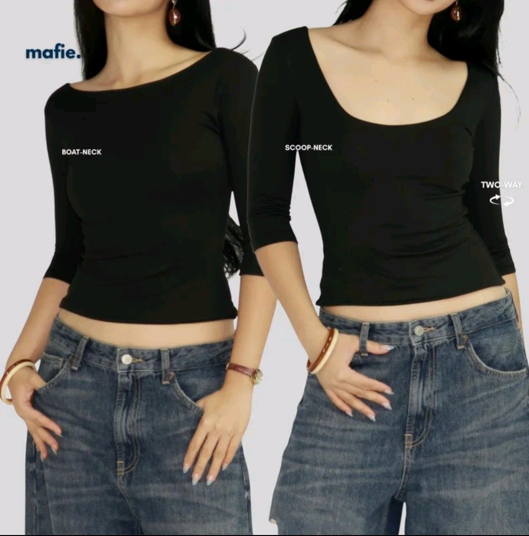 Maggie | Two-Way Reversible 3/4 Long-Sleeve (Category: Sleeveless) located in Cavite. Submitted by thrift.tag (Listing ID 1467500857, Image 1). Description: 150 each.