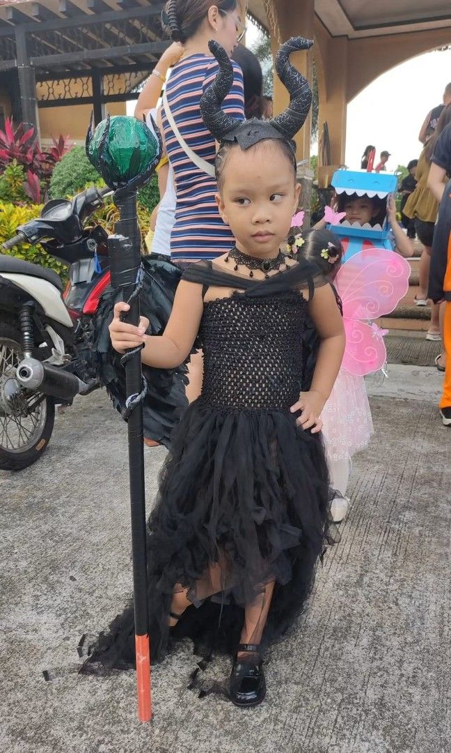 Maleficent inspired costume (Category: Babies & Kids Fashion) located in Cavite. Submitted by nobledeer_10a275_598 (Listing ID 1467488937, Image 2). Description: dress and wings only .