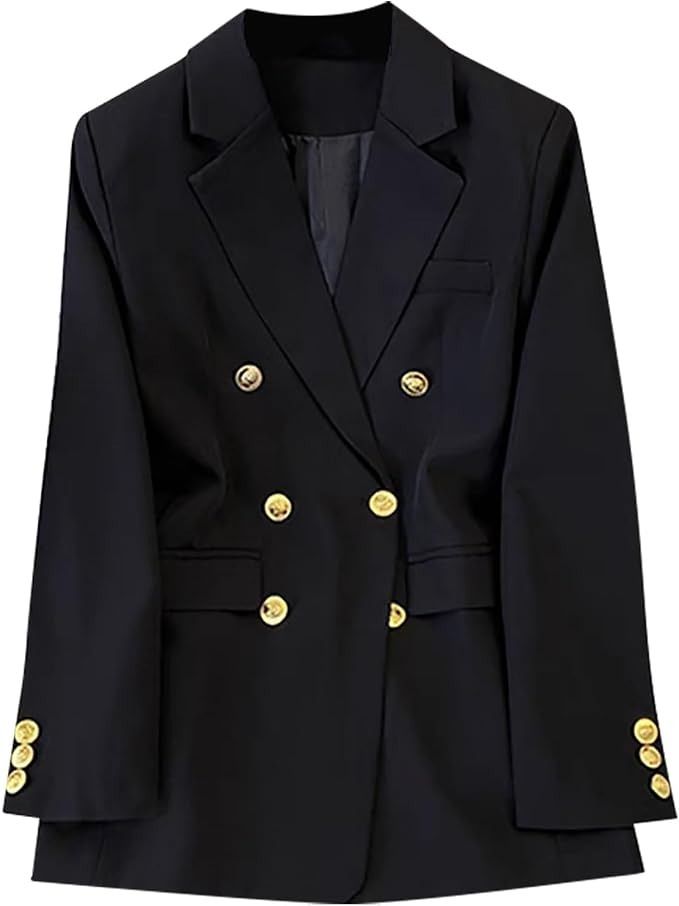 MANGO Classic Blazer, Long with Gold Buttons (Category: Luxury Apparel) located in Davao. Submitted by pickystuff (Listing ID 1467449197, Image 2). Description: MANGO Classic Blazer, Long with Gold Buttons Used once in a launching event Never been washed.