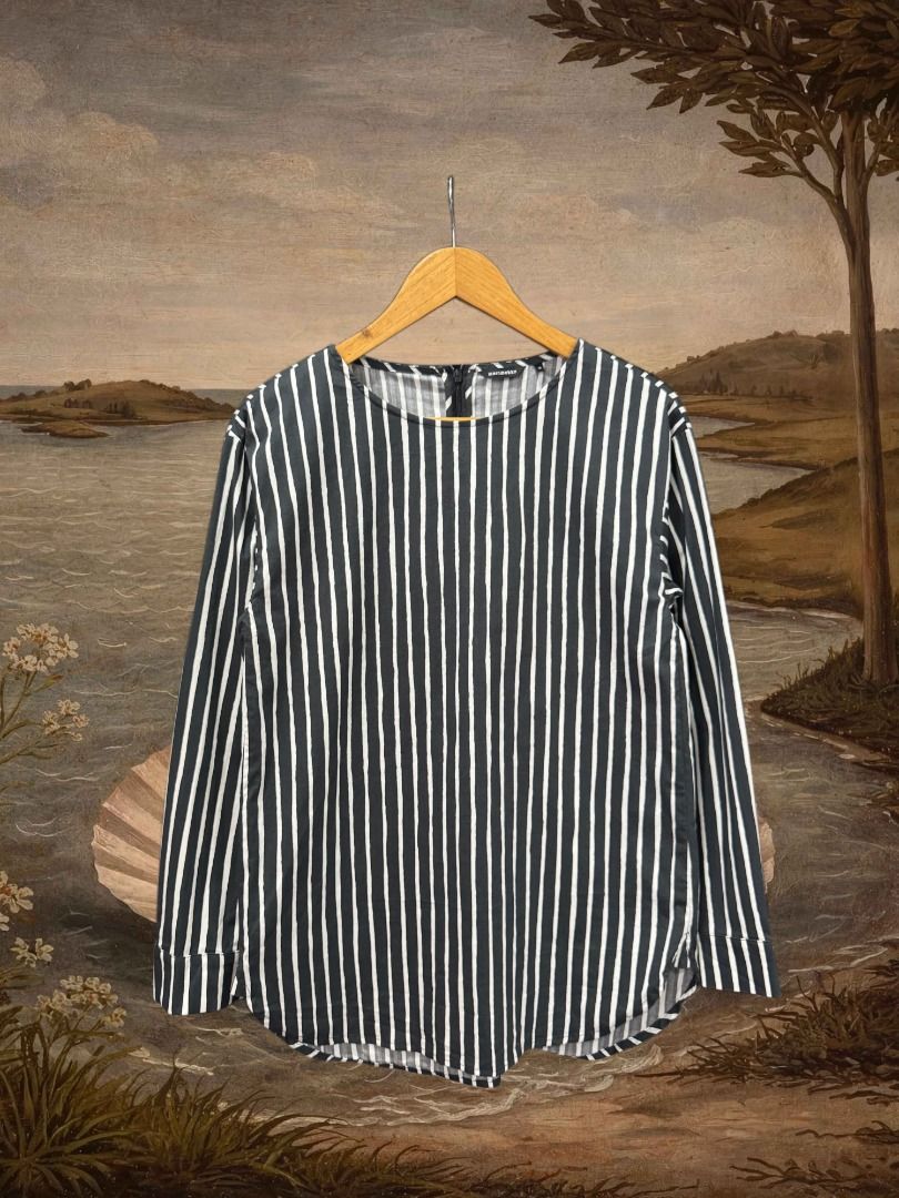 Marimekko Piccolo Limi Longsleeve (Category: Blouses) located in Dasmarinas. Submitted by thrifteefinds (Listing ID 1467378917, Image 1). Description: Marimekko limi piccolo long sleeve Size: 36EU 18W 28L Excellent condition .