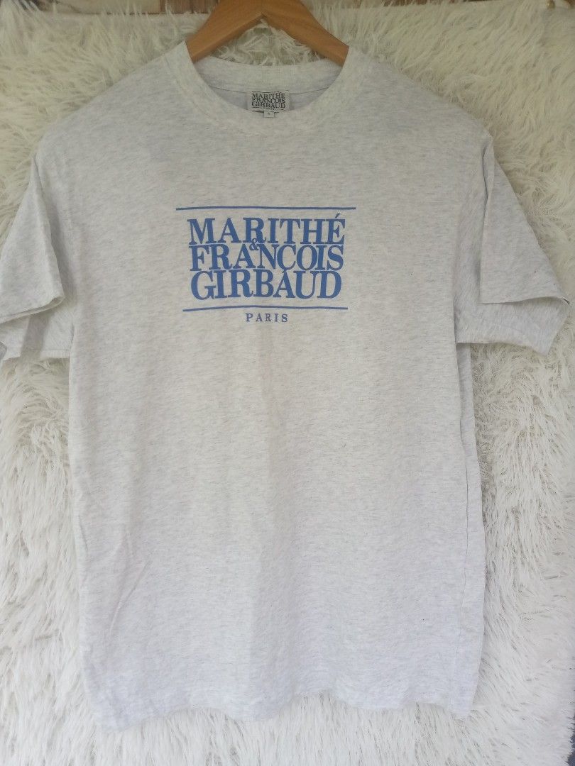 Marithe Francois Girbaud Paris Grey T-Shirt Size S (Category: Tshirts & Polo Shirts ) located in Montevista. Submitted by johnboniel (Listing ID 1467393752, Image 1). Description: - Excellent Condition/ like new - Dimes: 19.5x 26.5 - Color rate: 9.5/10 - Brand: Marithe Francois Girbaud - Color: Grey heather with blue Paris chest print - Size: S (tag at collar) - Material: 100% cotton - Fit: Regular fit with short sleeves and crew neck - Condition
