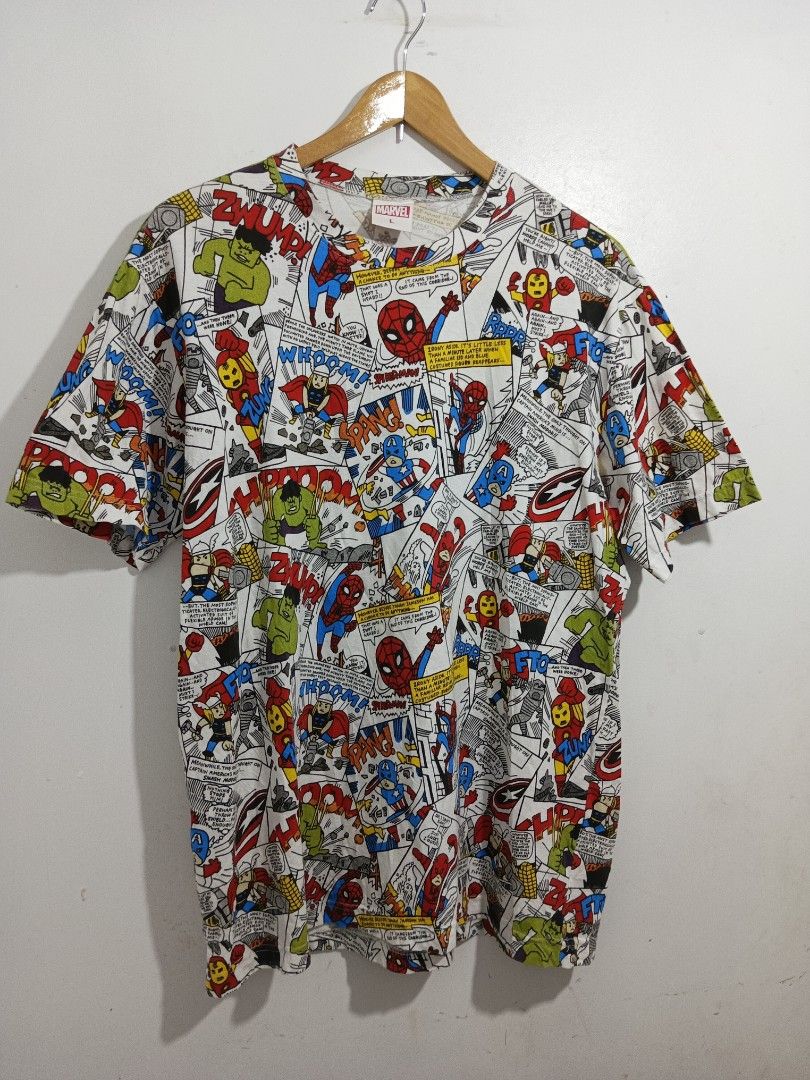 Marvel Comics AOP shirt (Category: Tshirts & Polo Shirts ) located in General Santos City (Dadiangas). Submitted by silvervintage77 (Listing ID 1467496384, Image 1). Description: Marvel Comics AOP shirt like new 10/10 color rate Dimes 22x29.