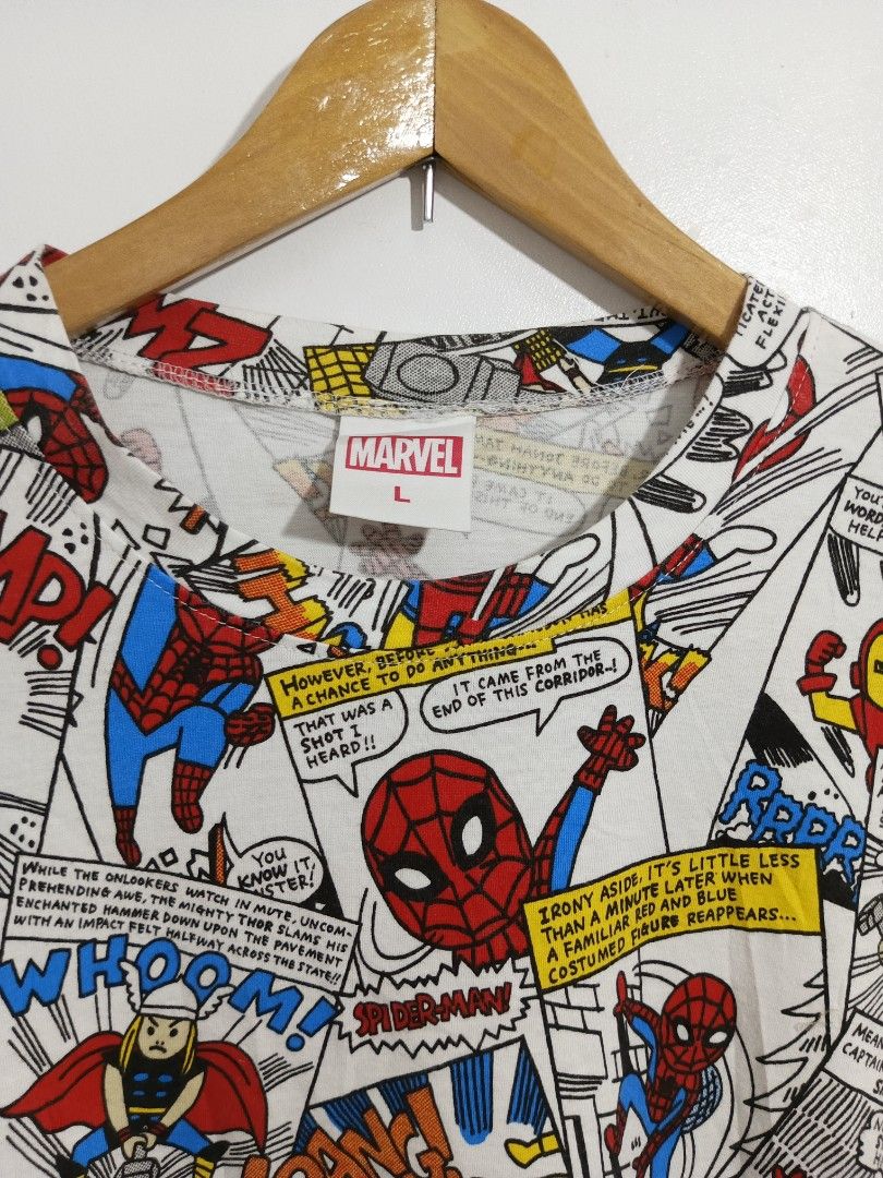 Marvel Comics AOP shirt (Category: Tshirts & Polo Shirts ) located in General Santos City (Dadiangas). Submitted by silvervintage77 (Listing ID 1467496384, Image 2). Description: Marvel Comics AOP shirt like new 10/10 color rate Dimes 22x29.