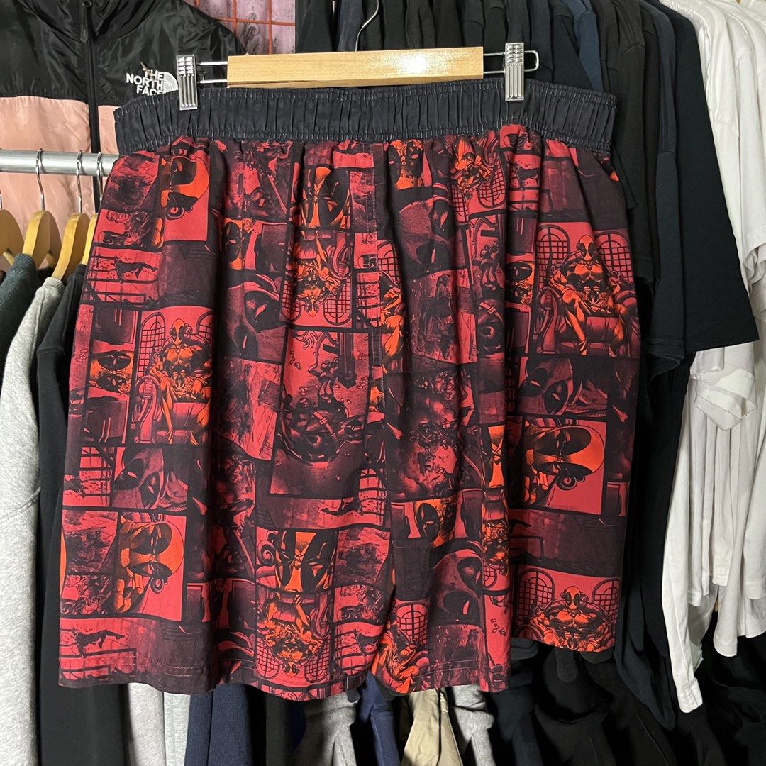 Marvel Deadpool comic-print board shorts (Category: Swim Trunks & Board Shorts) located in Daet. Submitted by wearthriftingcloth. (Listing ID 1467528007, Image 3). Description: Measurement: W36-38L20H13.5T14.5 Issue(s):SEE ON PIC Condition: 9.5/10 Color rate: 9.5/10 ➡️Swipe- to see more detail pic 📌No Deleting/Cancelation‼️ 📌Color may Vary Due to Lighting‼️ 📌Please be responsible buyer Bogus/Flaker will be posted‼️ 📌All ltems Need Wash‼️.