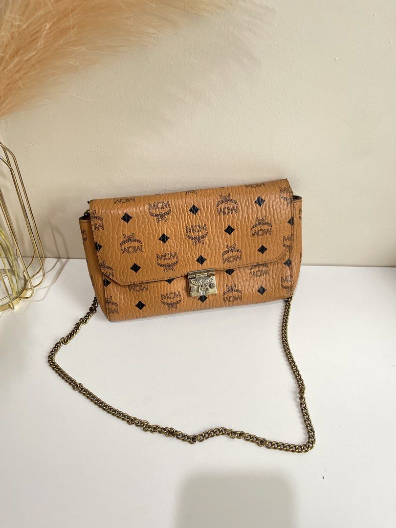 MCM 2-Way Sling Bag (Category: Cross-body Bags) located in Quezon City. Submitted by vintagemuseco.ph (Listing ID 1467489060, Image 2). Description: Pick-up ready Super nice in actual No flaws Spacious 2 compartments.