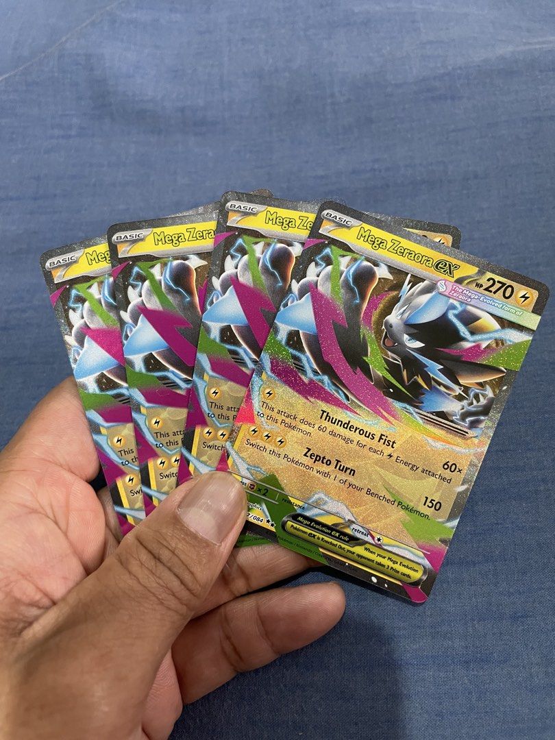 Mega Zeraora ex 027/084 - Pokémon TCG (Category: Raw Singles) located in Naga. Submitted by firstlookrips (Listing ID 1467422841, Image 1). Description: 100 each Lalamove / Grab / J&T Express / PHLPost (Shipping fee to be shouldered by buyer).