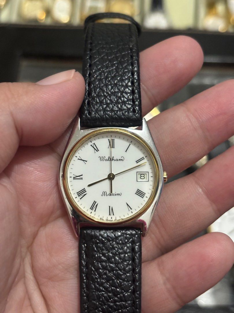 Men's Leather Watch (Category: Men's Watches) located in Cainta. Submitted by timelesswatchbycla3.0 (Listing ID 1467555862, Image 2). Description: Waltham Maxim Swiss Watch 3.8k Seiko Roman Dial 2.5k Seiko Roman with subsecond 2.8k Seiko Leather Strap 1.8k .