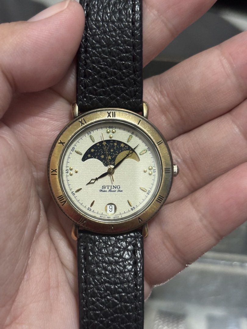 Men's Moonphase Watch (Category: Men's Watches) located in Cainta. Submitted by timelesswatchbycla3.0 (Listing ID 1467555420, Image 2). Description: Casio Sting Moonphase 3k Alba Field Moonphase 2.8k Timex Moonphase 4500 Seiko Avenue Moonphase 8k .