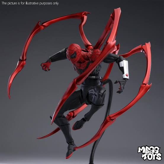 Mess toys superior spiderman (Category: Figurines & Statues) located in Davao. Submitted by jadebrian140596 (Listing ID 1467517716, Image 2). Description: FS Authentic Messtoys Superior neighbor(2nd photo for reference) BIB condition P2,000 Issues None sa mismong figure and mga alt hands Only issue is ung isang waldos(limbs/legs) niya is pinalitan ko with bootleg kasi nasira ung isang original na waldos niya, isa lang naman then willing to give a