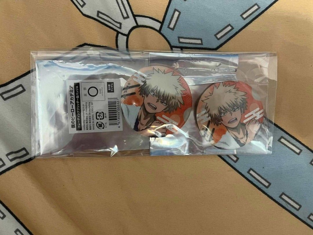 MHA Katsuki Bakugou Can Badge Set (Category: Character Goods) located in Imus. Submitted by mikojiejie (Listing ID 1467377993, Image 1). Description: • Katsuki Bakugou Gokurakuyu Badge Set (2x) - ₱400 * If indiv. - ₱210 MOP: Gcash MOD: JNT, Lalamove LOC: Quezon City.