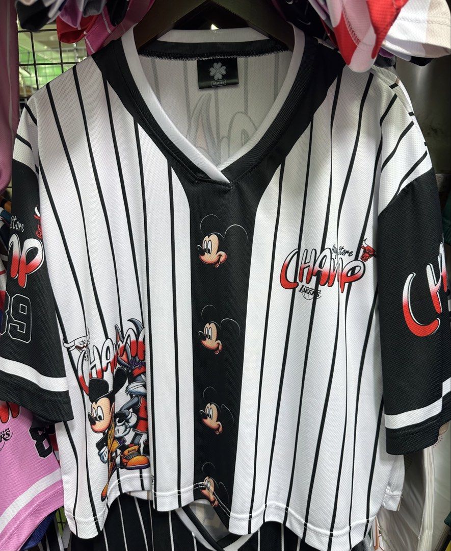 Mickey Jersey Semi Crop (Category: Shirts) located in Cebu City. Submitted by mybkkcollectionph (Listing ID 1467578753, Image 1). Description: MaDee Jersey ( with characters ) Semi Crop Bust: 44 inches Length: 20 inches.