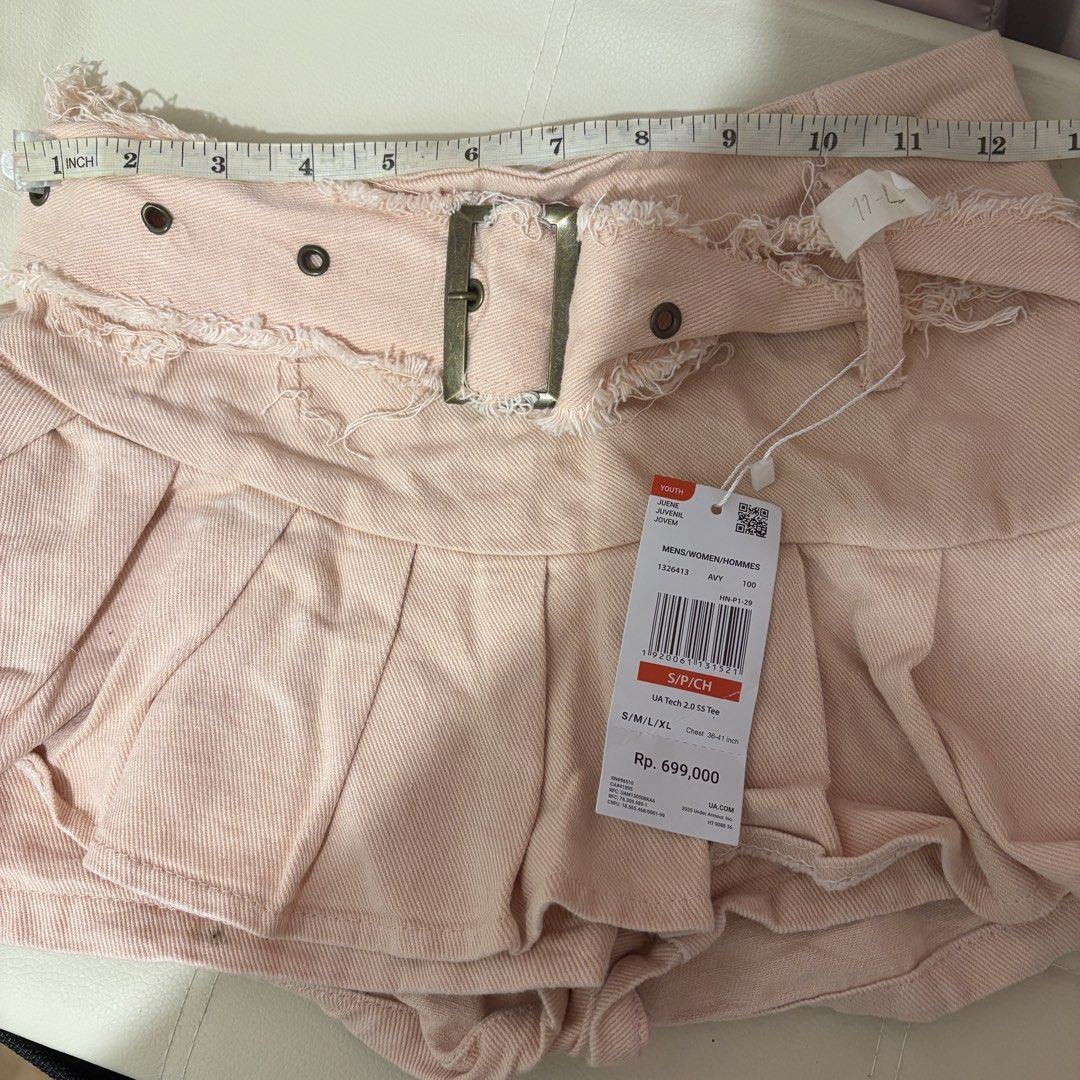 Mini pink skort (Category: Skirts) located in Dasmarinas. Submitted by twiceasnewph (Listing ID 1467447638, Image 1). Description: Brand new with tag Size w: 24" l: 9".