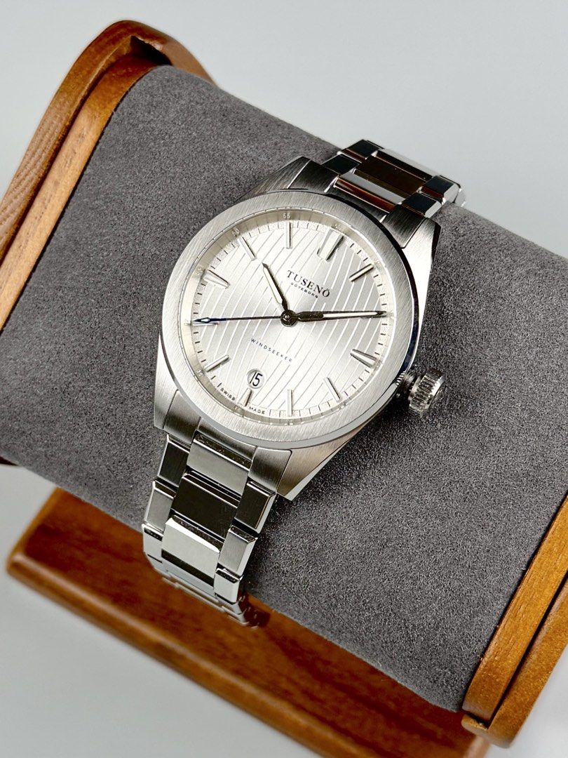 MINT Tuseno “Windseeker - Silver” Swiss Automatic Swedish Microbrand (Category: Men's Watches) located in Quezon City. Submitted by fluxcapacitorjp (Listing ID 1467483648, Image 3). Description: MINT Tuseno “Windseeker - Silver” Swiss Automatic Swedish Microbrand *Tuseno is a well respected Swedish microbrand founded in year 2015. - Can be rated 9.3/ 10, in very good condition. - Complete set. - 39mm case diameter. - Sapphire crystal with AR coat