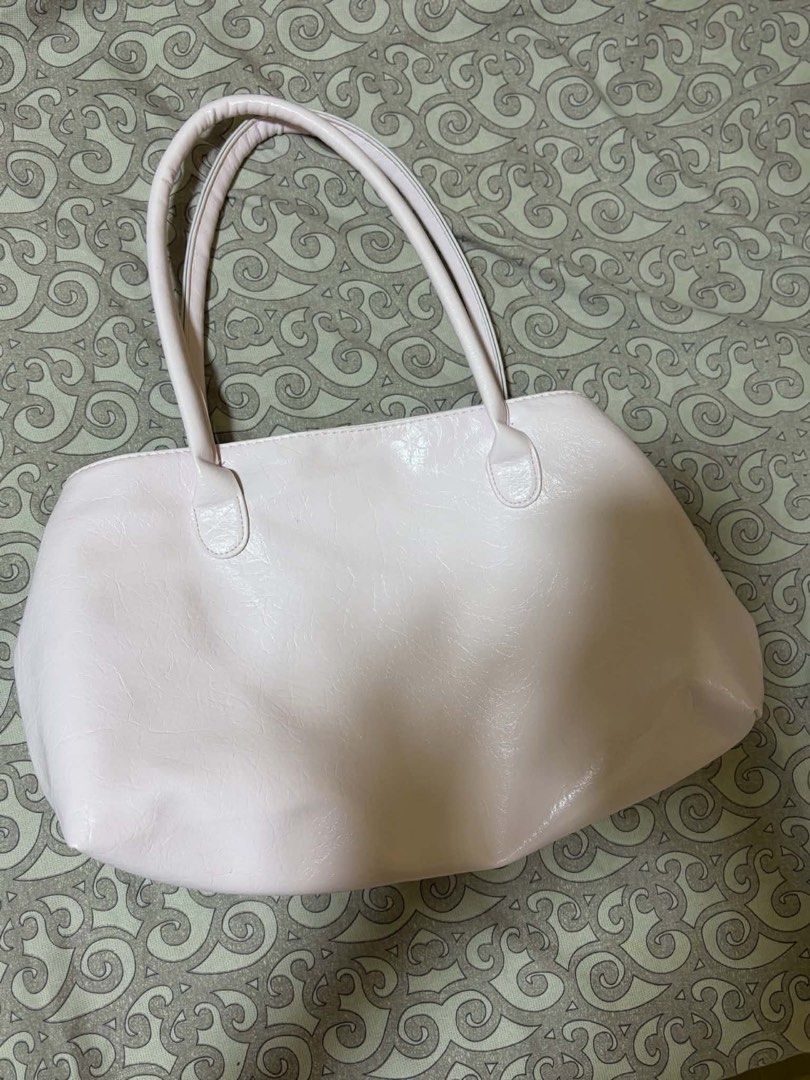 MIRFENE Whimsy Pastel Pink Tote Handbag (Category: Shoulder Bags) located in San Pablo. Submitted by asaptyler (Listing ID 1467433097, Image 3). Description: - Brand/Model: Mirfene shoulder bag - Color: Light pink with silver-tone hardware - Material: Soft, slouchy faux leather.