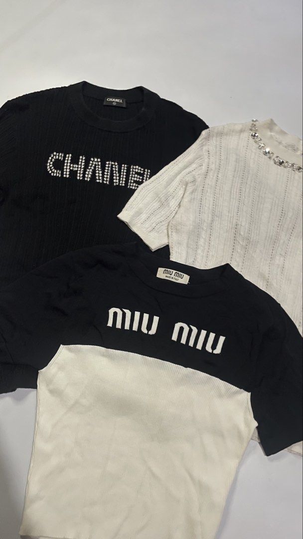 MIU MIU CHANEL (Category: Luxury Apparel) located in Koronadal. Submitted by zyxarvie (Listing ID 1467402328, Image 2). Description: 3pcs for 1350 Medium size Excellent condition Issue No issue.
