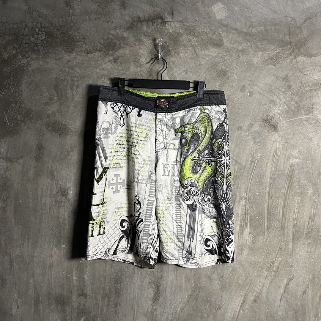 MMA Elite - Snake Graphic Boardshort (Category: Swim Trunks & Board Shorts) located in Tayabas. Submitted by streetdepartment (Listing ID 1467544205, Image 1). Description: MMA Elite - Snake Graphic Boardshort Very good condition Flaw/s: minor stain and issue sa MMA Rubber Size: Medium on tag Measurements (inches): Waist: 34” Length: 22” Leg opening: 12” Dm to purchase! Note: Manage your expectations as you are dealing with secondhand items. Colo