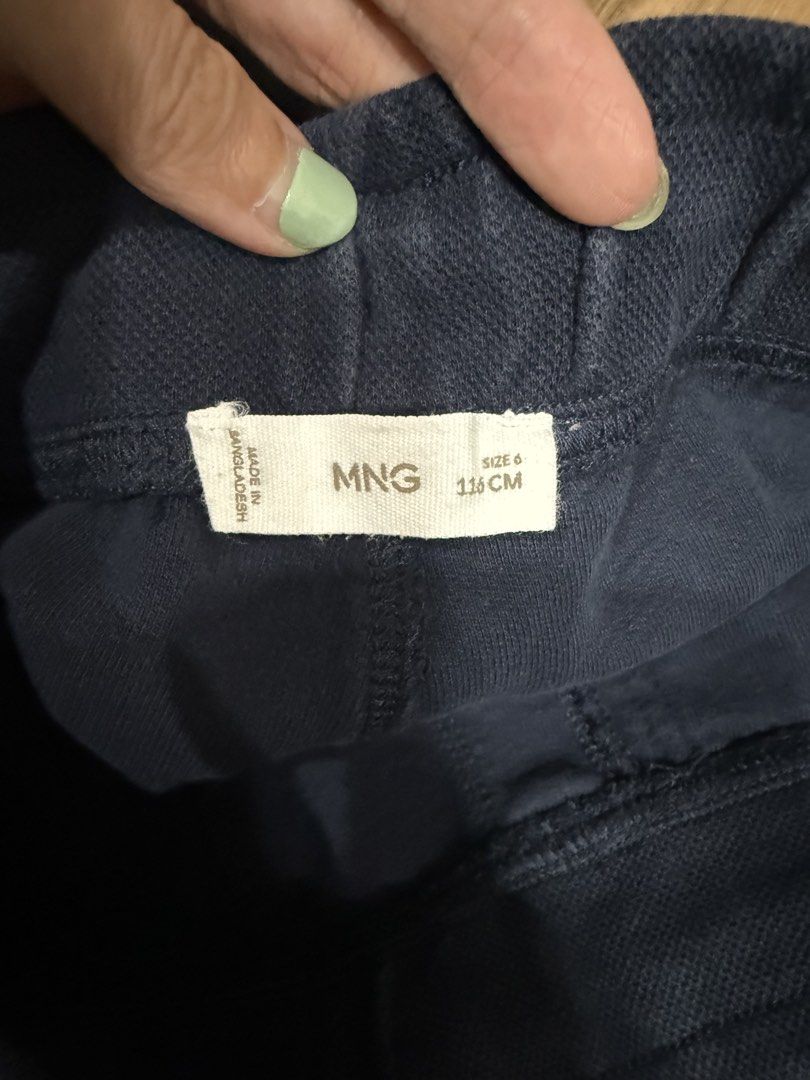 MNG Kids Blue Joggers (Category: Babies & Kids Fashion) located in Quezon City. Submitted by declutterinclutter (Listing ID 1467406045, Image 2). Description: Size 6T.