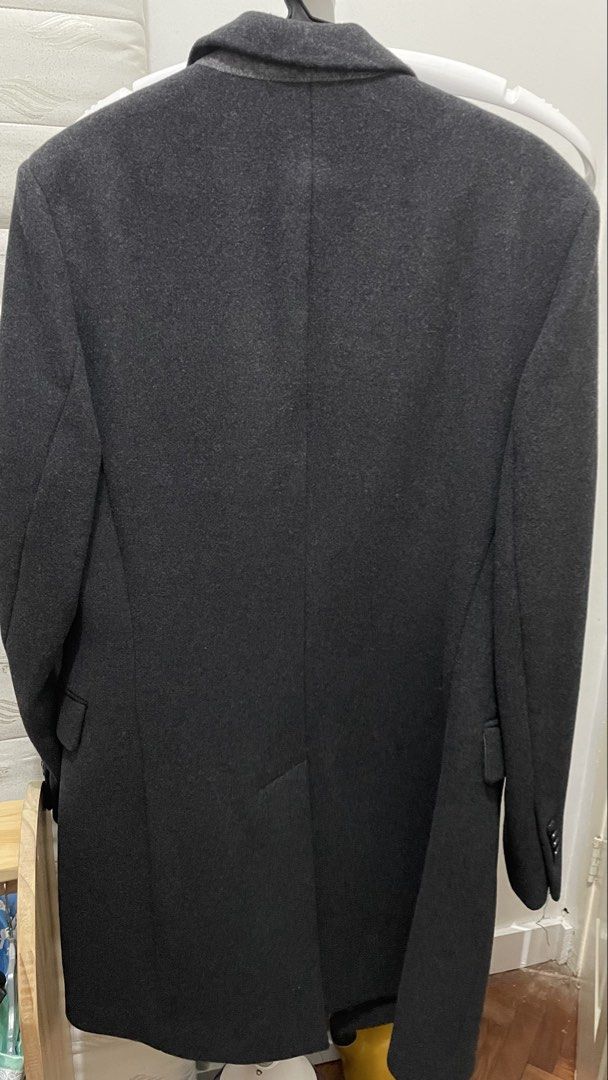 MNG Man Tailored Wool Blend Overcoat Size M (Category: Coats, Jackets and Outerwear) located in Taguig. Submitted by declutteringmommacat (Listing ID 1467551303, Image 3). Description: - can fit small to medium. Used only once Brand/Model: MNG Man Tailored Overcoat - Color: Dark Grey - Size: Medium (Regular Fit) - Material: Warm wool blend with comfortable inner lining - Design: Classic notched lapel collar, structured shoulders, and three-button