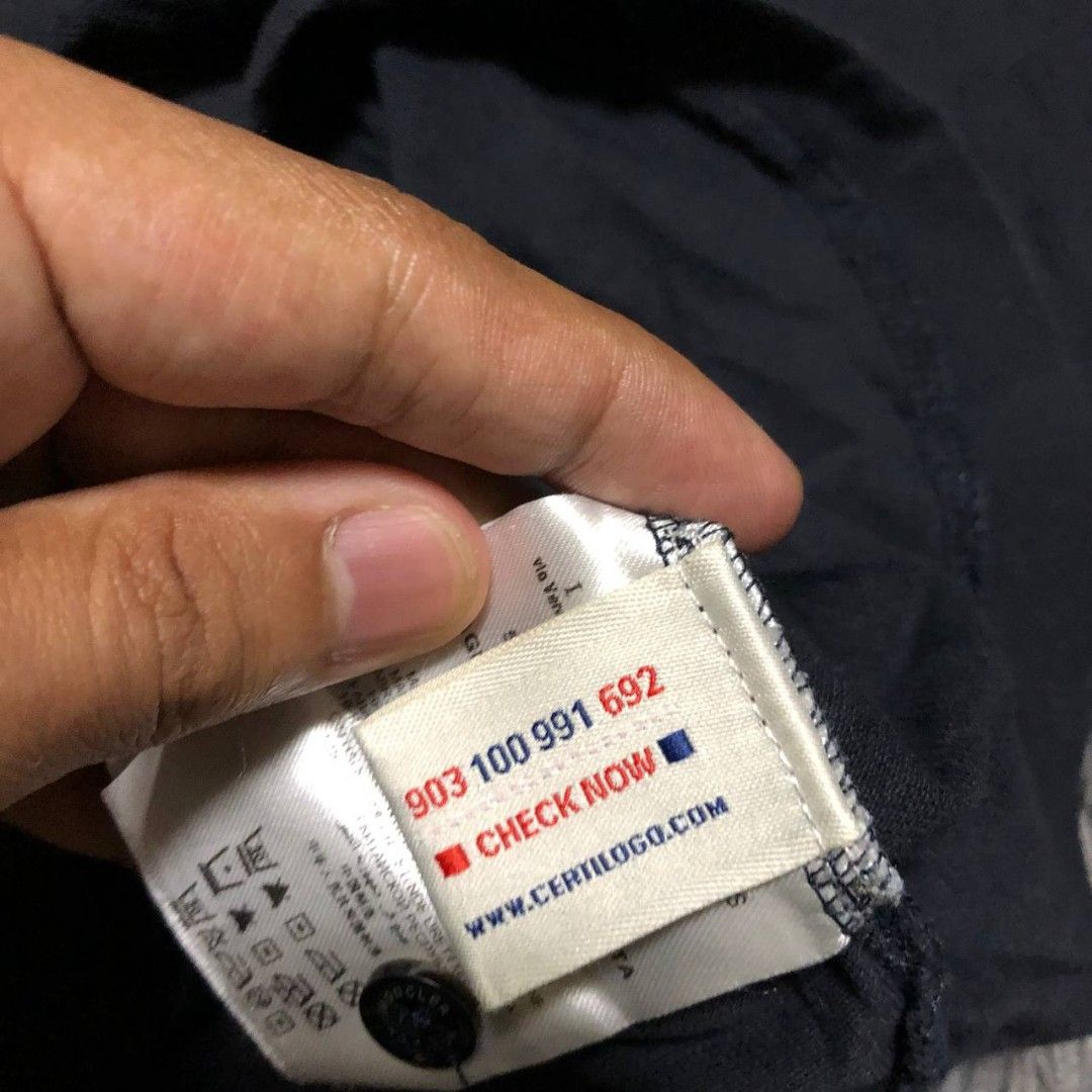Moncler Polo Shirt (Category: Tshirts & Polo Shirts ) located in Camiling. Submitted by thriftscape2024 (Listing ID 1467500442, Image 3). Description: Excellent Condition Color rate: 9/10 Issue: 1 pinhole Dimes: W18xL27.
