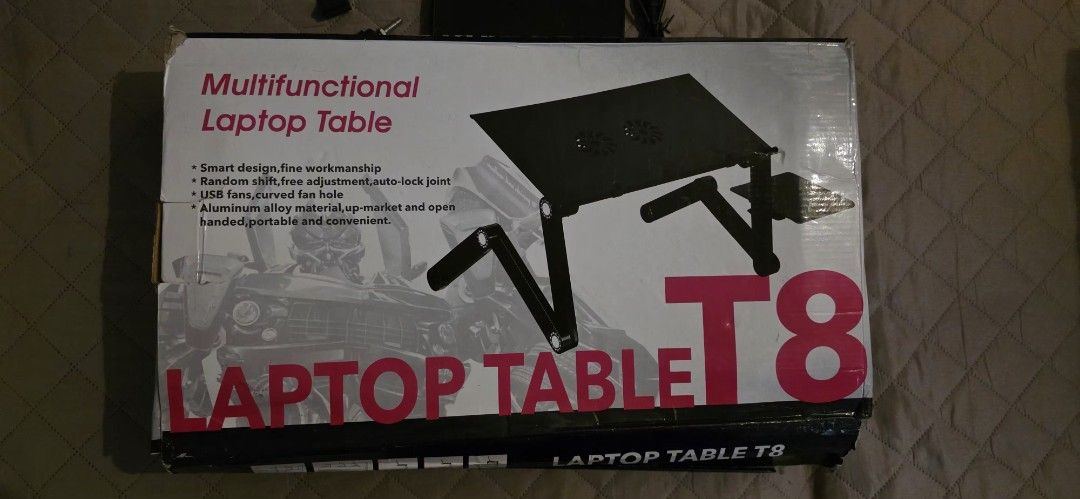 Multifunctional Laptop Table (Category: Tables & Sets) located in Tanauan. Submitted by jcang5 (Listing ID 1467424735, Image 2). Description: -with working fan and mouse pad -needs screws for mouse pad.
