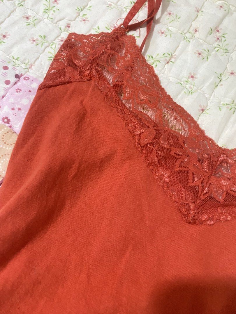 muted orange camisole cami top lace full length (Category: Sleeveless) located in San Jose. Submitted by vintagexxo (Listing ID 1467387921, Image 2). Description: size: xs-med .