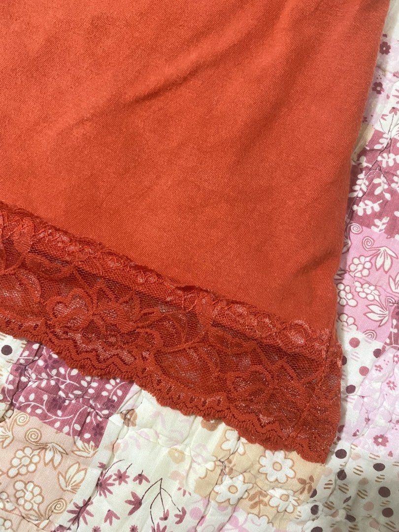muted orange camisole cami top lace full length (Category: Sleeveless) located in San Jose. Submitted by vintagexxo (Listing ID 1467387921, Image 3). Description: size: xs-med .