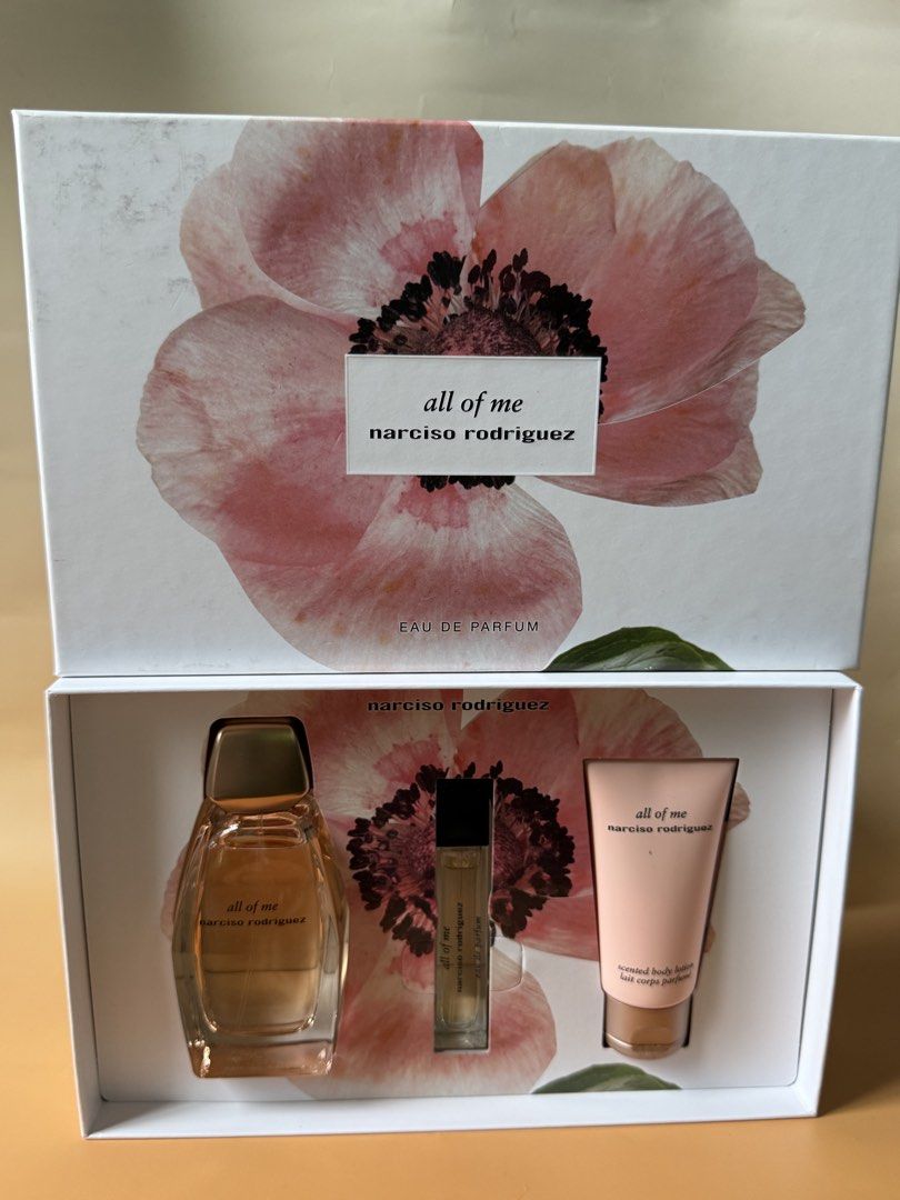 Narciso All of Me 100ml Set (Category: Fragrance & Deodorants) located in Taytay. Submitted by betterthanbare (Listing ID 1467384253, Image 1). Description: ❗️PAKIBASA BAGO MAG MINE PLS❗️ ✅ STRICTLY 1-2 DAYS RESERVATION ONLY ✅all prices are firm. Low ballers will not be entertained ✅all items are on hand and 100% guranteed authentic WHEN IN DOUBT DONT BUY ✅bawal sa super selan! Some boxes are deformed IF MAARTE SA MALL BUMILI :) ✅strictly no rush