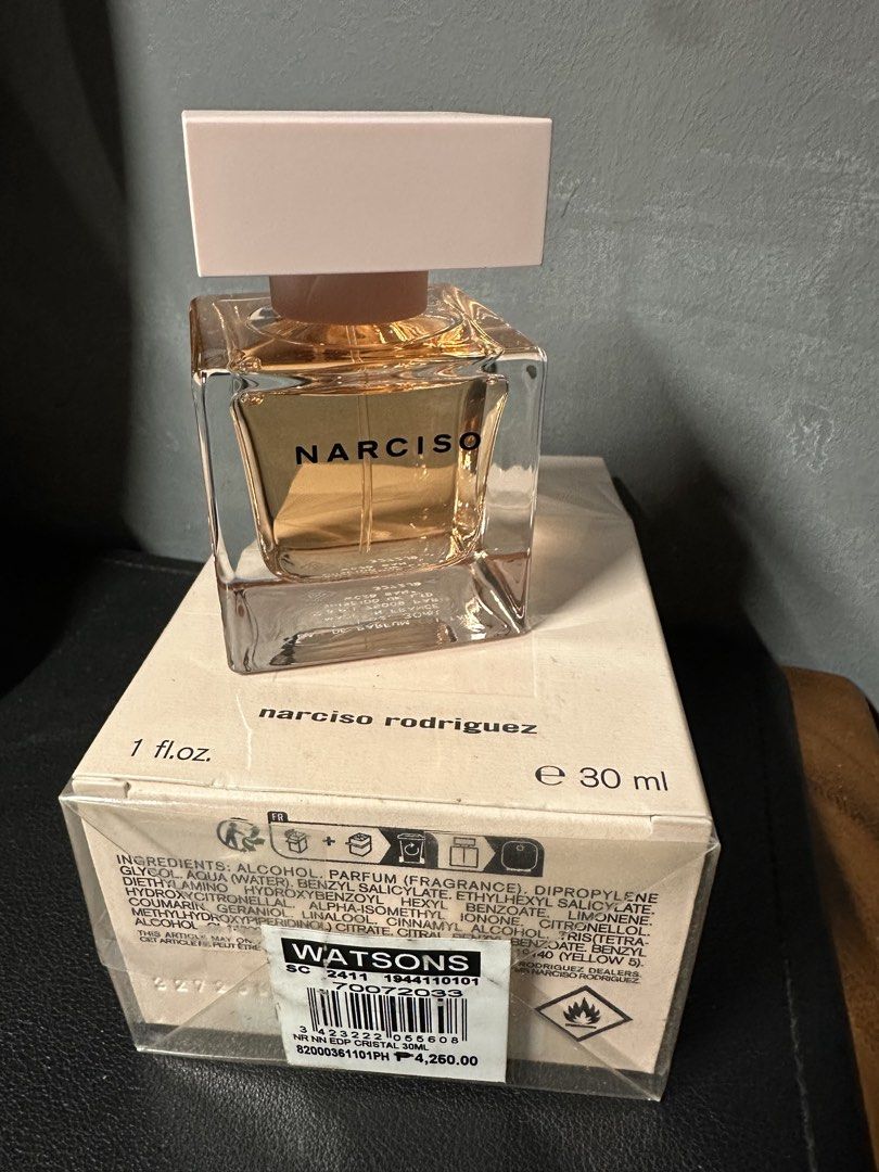 Narciso EDP Cristal 30ml (Category: Fragrance & Deodorants) located in Calamba. Submitted by mzbeautyfinds (Listing ID 1467600453, Image 1). Description: 100% Original. Still with price tag ‼️.