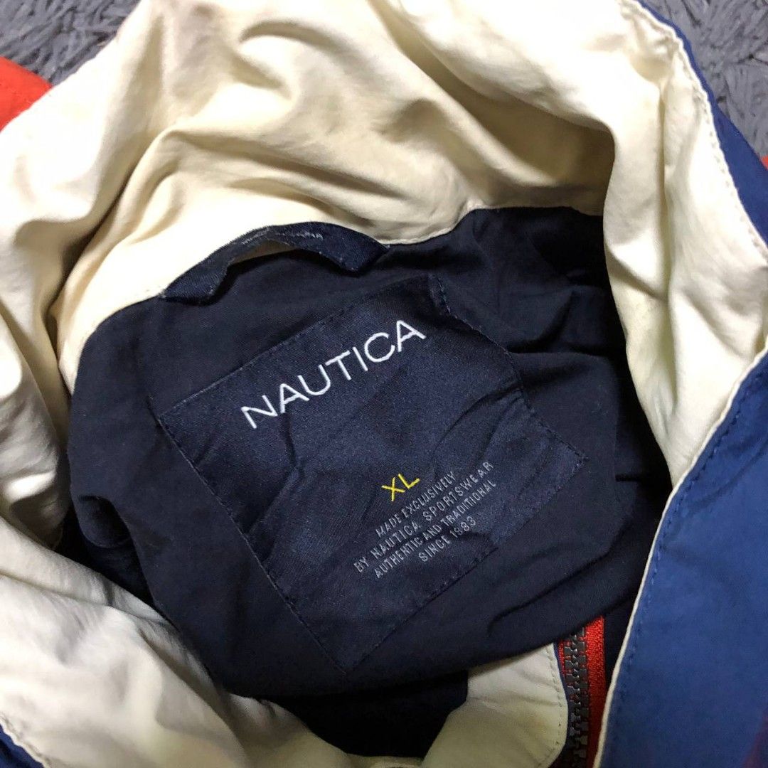 Nautica Jacket (Category: Activewear) located in Camiling. Submitted by thriftscape2024 (Listing ID 1467502828, Image 2). Description: Excellent Condition Color rate: 9/10 Issue: ❌❌❌ Dimes: W25xL28.