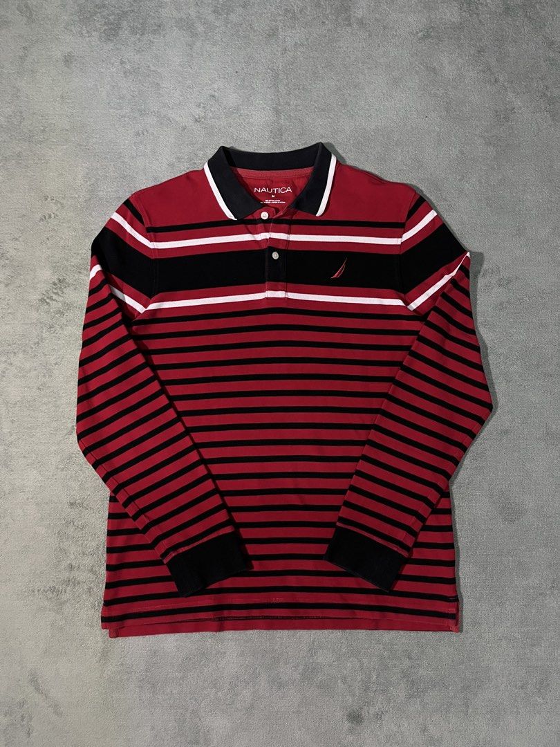 Nautica Polo Longsleeve (Category: Luxury Apparel) located in Marilao. Submitted by thriftyy_69 (Listing ID 1467408981, Image 1). Description: * ��Very Good Condition * ��Color rate: 9/10 * �width: 20 * ��length: 27.5 * ��Best fit: Medium.