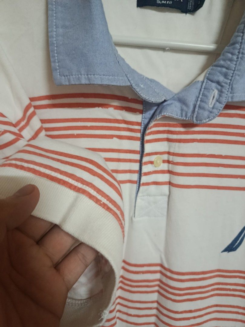 Nautica Striped Polo Shirt (Category: Tshirts & Polo Shirts ) located in Quezon City. Submitted by y12-baby (Listing ID 1460422908, Image 3). Description: color: 10/10 condition: 10/10 mop: gcash/maya/maribank +sf! pm for dimes.