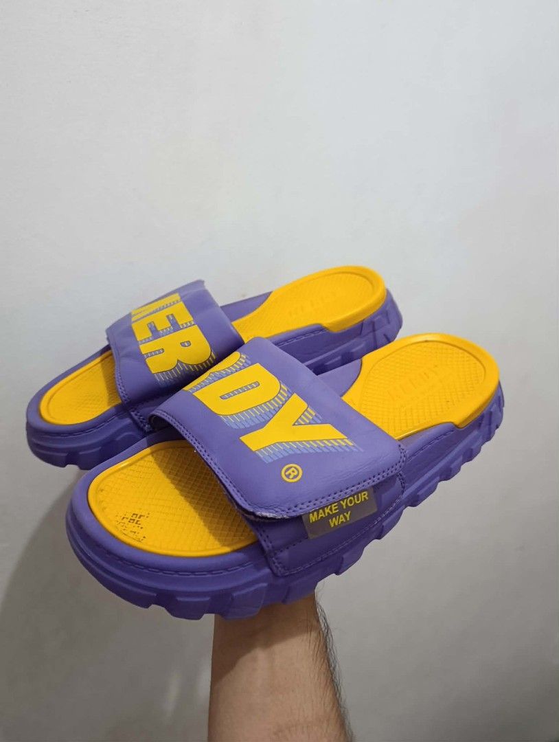 Nerdy slides (Category: Slippers & Slides) located in Mandaluyong City. Submitted by kasoysoythrift28 (Listing ID 1467501906, Image 2). Description: us8 mens.