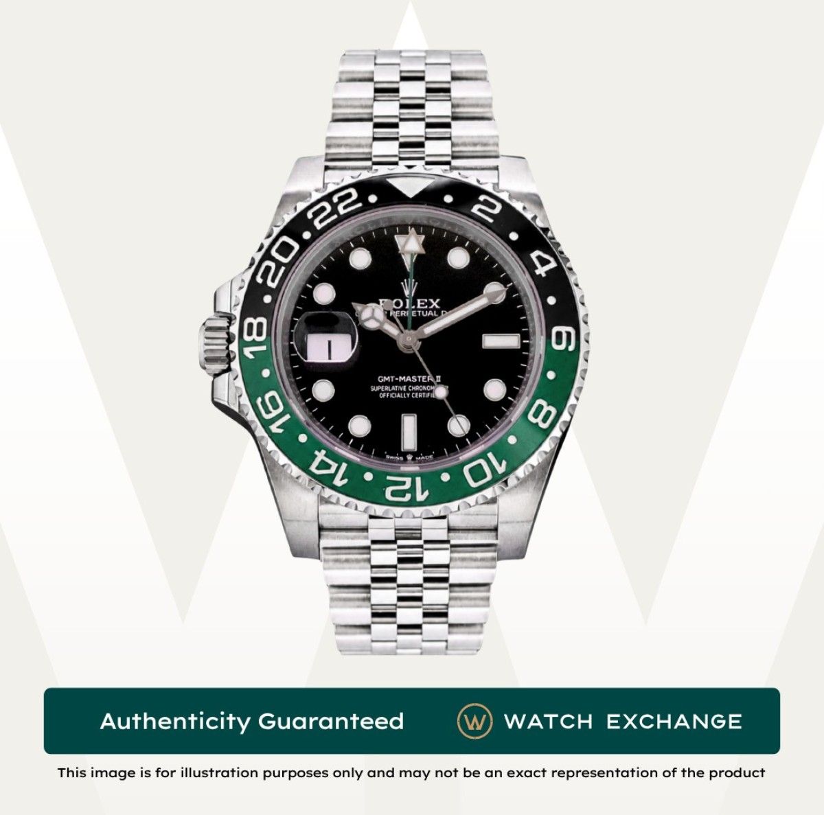 [New] Rolex GMT Master II Sprite Jubilee 126720VTNR 126720 Black Dial Z29051 Sep 2026 (Category: Watches) located in Singapore. Submitted by watchexchange.sg (Listing ID 1467441502, Image 1). Description: [New] Rolex GMT Master II Sprite Jubilee 126720VTNR 126720 Black Dial Z29051 Sep 2026 Price: $22,800 Brand: Rolex Model: 126720VTNR Condition: New Dial: Black Case Diameter: 40mm Material: Stainless Steel Original Box: Yes Original Cert/Papers: 