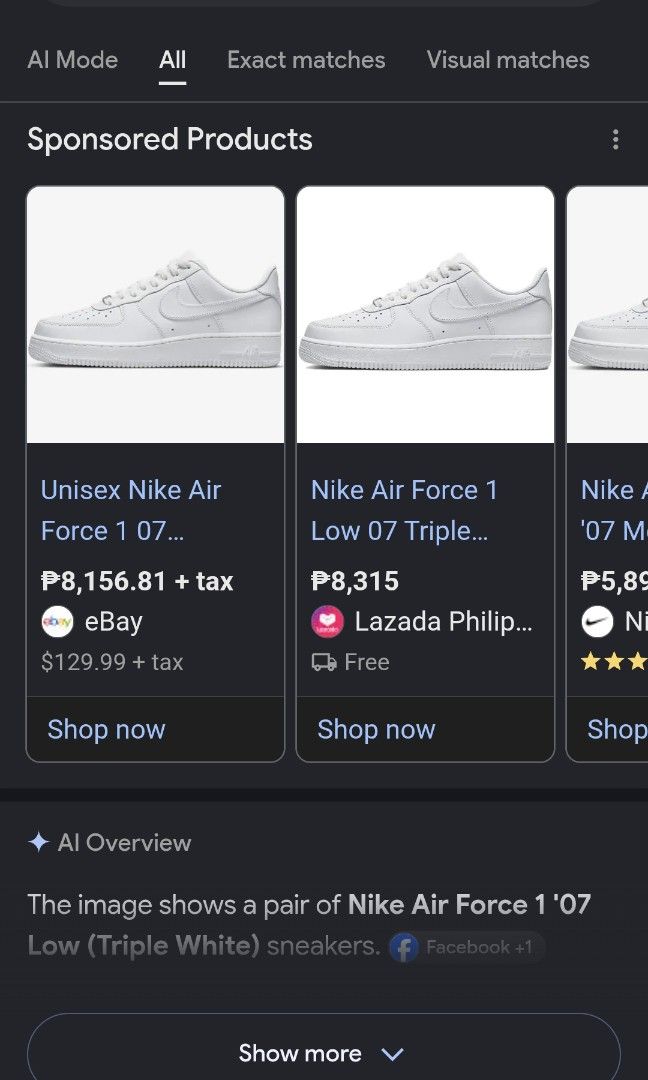 NIKE AIRFORCE 1 SNEAKER SIZE 10 (Category: Sneakers) located in General Mariano Alvarez. Submitted by adonid (Listing ID 1467449608, Image 2). Description: GOOD CONDITION ORIGINAL AIRFORCE 1 SNEAKER NO ISSUE NORMAL SIGN OF USAGE ONLY.