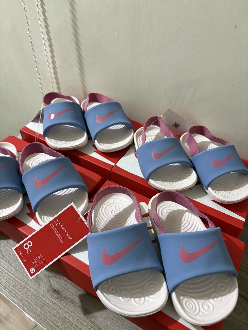 NIKE KAWA SLIDE BLUE (Category: Babies & Kids Fashion) located in Mandaluyong City. Submitted by alphafinds (Listing ID 1467386855, Image 2). Description: NIKE KAWA SLIDE BLUE Size: 7C/8C/9C ✅ Original & Brandnew Location: Mandaluyong.
