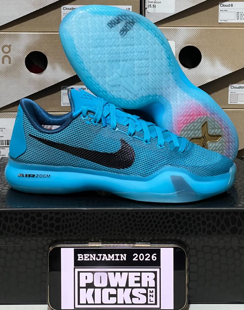 Nike Kobe 10 EM Protro ‘Blue Lagoon’ (Category: Sneakers) located in Caloocan City. Submitted by power.kicks.mnl (Listing ID 1467420269, Image 1). Description: For SALE Nike Kobe 10 EM Protro ‘Blue Lagoon’ Sizes: US Mens 7.5 / 8 / 8.5 Brand New ₱12,495 only Pickup: North Caloocan (Amparo Subd) Can do shipping: (buyers expense and risk) -LBC -Grab Express -Lalamove No COD / COP (bank transfer only if shipping) Cross-posted (posted in other buy and