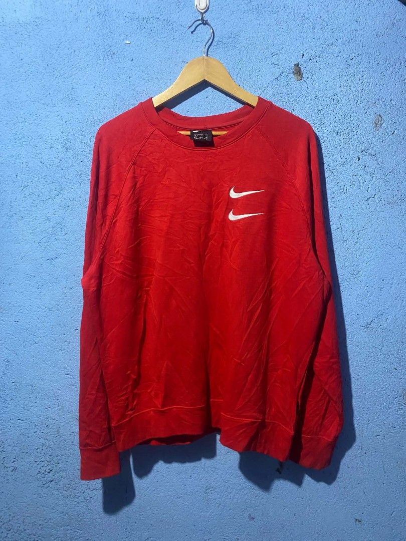 Nike red long sleeve (Category: Sleep and Loungewear) located in General Santos City (Dadiangas). Submitted by francfind (Listing ID 1467476687, Image 1). Description: Nike red long sleeve size:xl dimes: 23x27 excellent condition color rate:9.5/10 no issue need wash location: mindanao gensan santos city (9500).