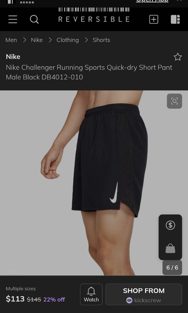 NIKE RUNNING SHORT (Category: Activewear) located in Ozamiz City. Submitted by 2nd.sight (Listing ID 1467441851, Image 1). Description: *needs wash b4 wearing (fresh from bale) size: large w: 28-34 l: 16 like new.