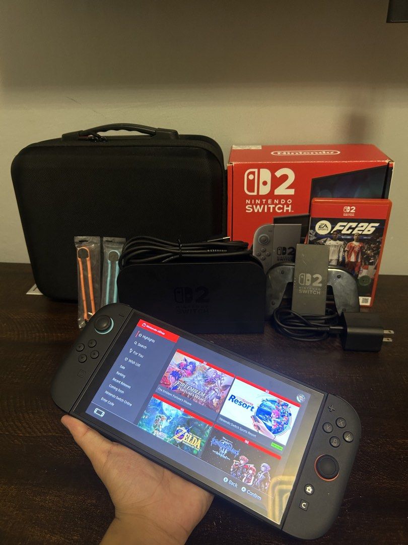 Nintendo Switch 2 (Category: Nintendo) located in Pasay City. Submitted by inigo6 (Listing ID 1467502090, Image 1). Description: Nintendo Switch 2 for sale, no issues whatsoever 📦with box, complete all original inclusions (dock, charger, hdmi, joycon grip, joycon straps) 🛡️tempered glass since day 1, with clear case also 👾FC26 Game 🗃️Dobe hard carry case ₱26,500 📍Taft DLSU / Cavite can accomodate calls for faster transaction, madali kausap..