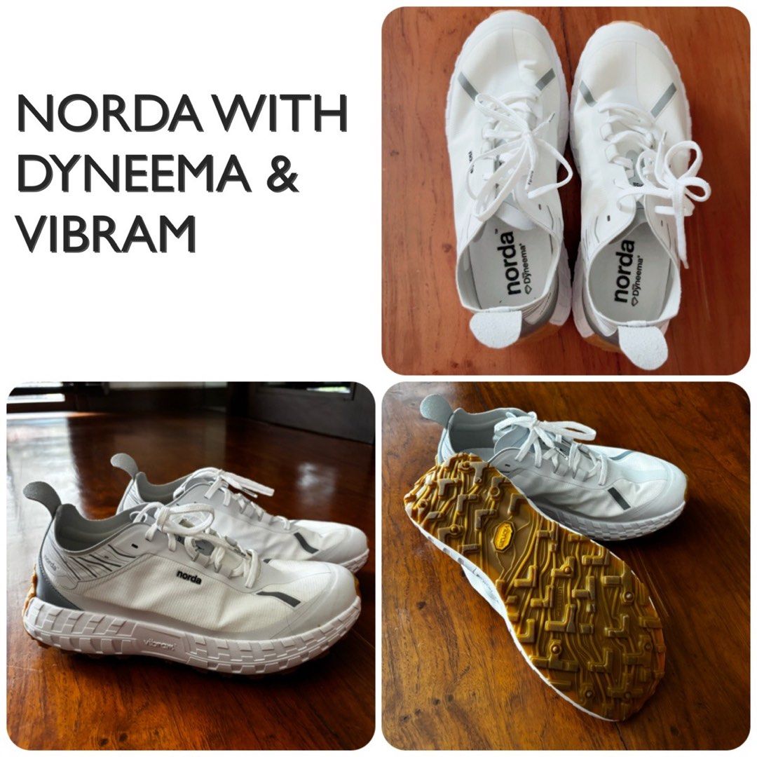 Norda with Dyneema and Vibram (Category: Sneakers) located in Muntinlupa City. Submitted by candyco77 (Listing ID 1467440679, Image 1). Description: NORDA WITH DYNEEMA & VIBRAM Size: US 10.5 Color: White gum Condition: Very very good hardly used Price: P9,500.