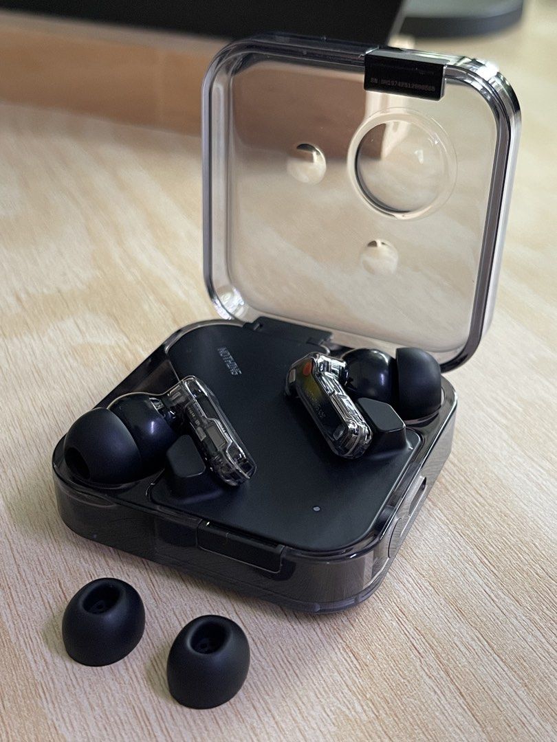 Nothing Ear 2024 Wireless Earbuds (Category: Earphones) located in Cainta. Submitted by jiggyrods (Listing ID 1467415564, Image 1). Description: Nothing Ear (2024) Black; Model B171 - Original device, bought online last May 2025 - Can be connected via Bluetooth and controlled using the "Nothing X" app. Firmware updated and working properly. - Cleaned regularly; only used for music, podcasts and video streaming. - Comes with original box (Minor ri