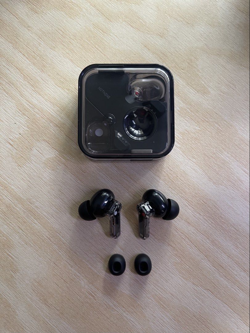 Nothing Ear 2024 Wireless Earbuds (Category: Earphones) located in Cainta. Submitted by jiggyrods (Listing ID 1467415564, Image 3). Description: Nothing Ear (2024) Black; Model B171 - Original device, bought online last May 2025 - Can be connected via Bluetooth and controlled using the "Nothing X" app. Firmware updated and working properly. - Cleaned regularly; only used for music, podcasts and video streaming. - Comes with original box (Minor ri