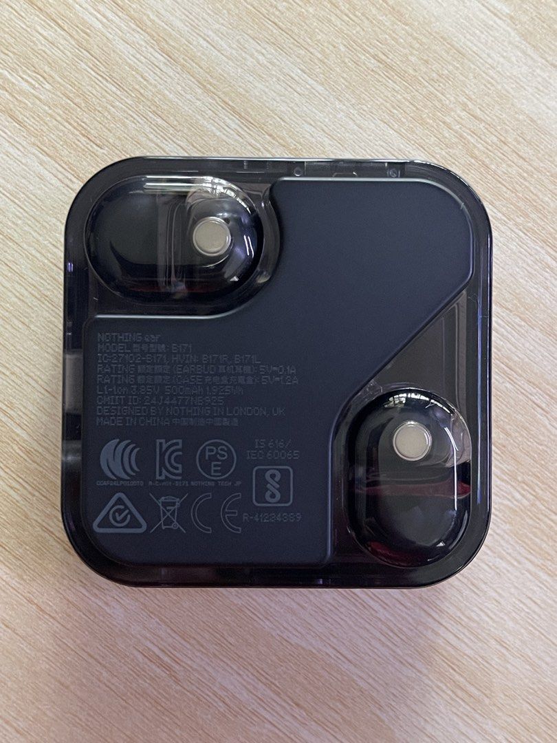 Nothing Ear 2024 Wireless Earbuds (Category: Earphones) located in Cainta. Submitted by jiggyrods (Listing ID 1467415564, Image 2). Description: Nothing Ear (2024) Black; Model B171 - Original device, bought online last May 2025 - Can be connected via Bluetooth and controlled using the "Nothing X" app. Firmware updated and working properly. - Cleaned regularly; only used for music, podcasts and video streaming. - Comes with original box (Minor ri