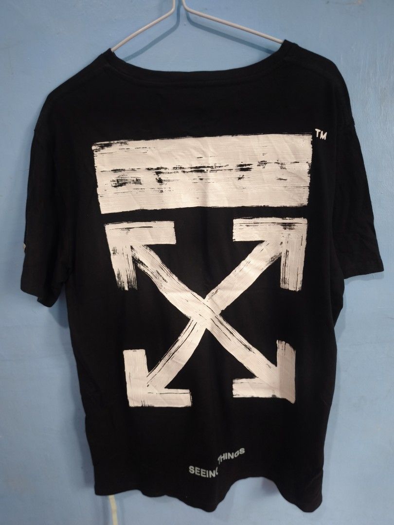 Off white size large (Category: Tshirts & Polo Shirts ) located in Iloilo. Submitted by treetwear.f1nd2. (Listing ID 1467601252, Image 2). Description: off white t-shirt good condition colorate 9/10.