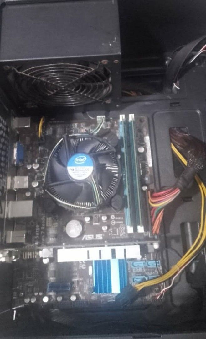 Office PC (Category: Desktops) located in Lipa City. Submitted by candykane14 (Listing ID 1467475565, Image 1). Description: FOR SALE: BUDGET DESKTOP PC(No storage) CPU: Intel Core i5-3570 Motherboard: ASUS P8H61-M LX3 PLUS RAM: 6GB DDR3 1333MHz (4GB + 2GB) GPU: AMD Radeon HD 7350 VGA adapter included PSU: Power Choice 580W With 6-pin PCIe connector Case: Compact ATX case Top-mounted PSU 2x 120mm front fans Storage: Not included All parts working