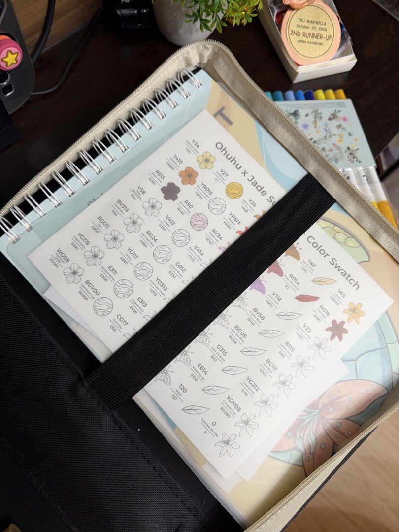 Ohuhu x Jade Summer (Category: Stationery & School Supplies) located in Quezon City. Submitted by cjrchived (Listing ID 1467543471, Image 3). Description: SOME colors swatched sa swatch card. (See photos) Others are unused..