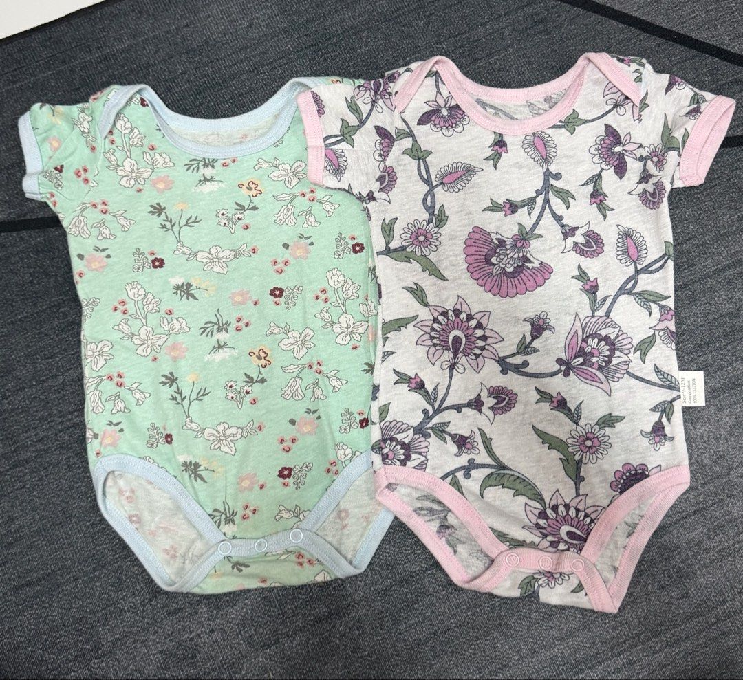 ONESIES 2PCS TAKE ALL (Category: Babies & Kids Fashion) located in Manila. Submitted by fayealvrz (Listing ID 1467455378, Image 1). Description: 9-12 Months Baby Girl.