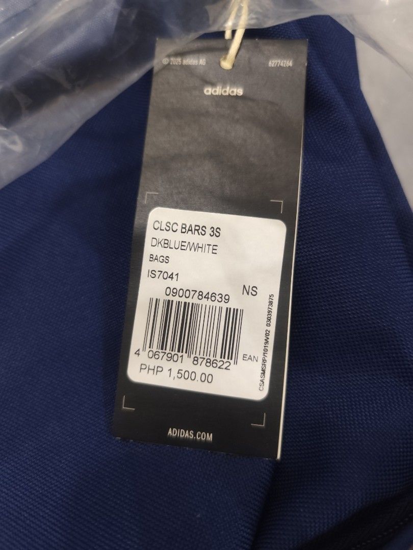 ORIG Adidas Dark Blue Backpack (Category: Backpacks) located in Manila. Submitted by deguzmanni82562 (Listing ID 1467526243, Image 3). Description: ORIGINAL ADIDAS BACKPACK BRANDNEW WITH TAGS MEET UP / PICK UP : LEVERIZA PASAY.